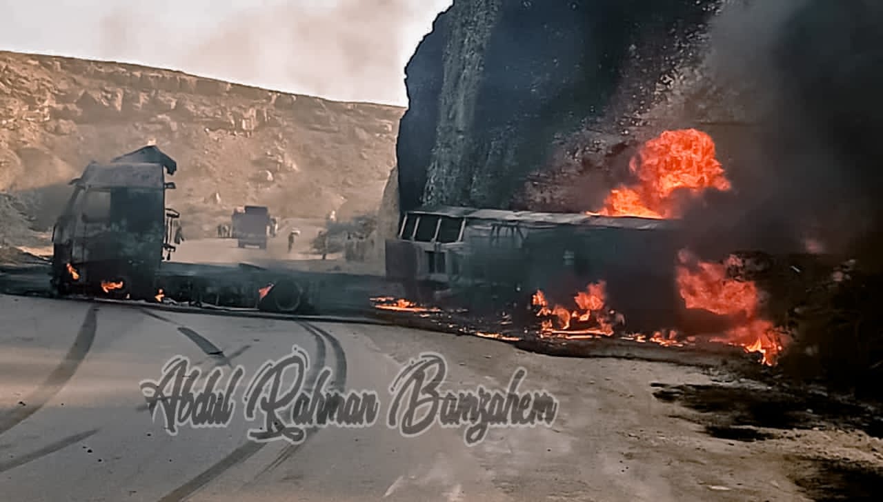 نشوب حريق في شاحنة وقود ببروم ميفع