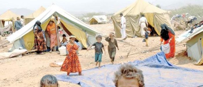 نزوح 47 أسرة يمنية في أسبوع