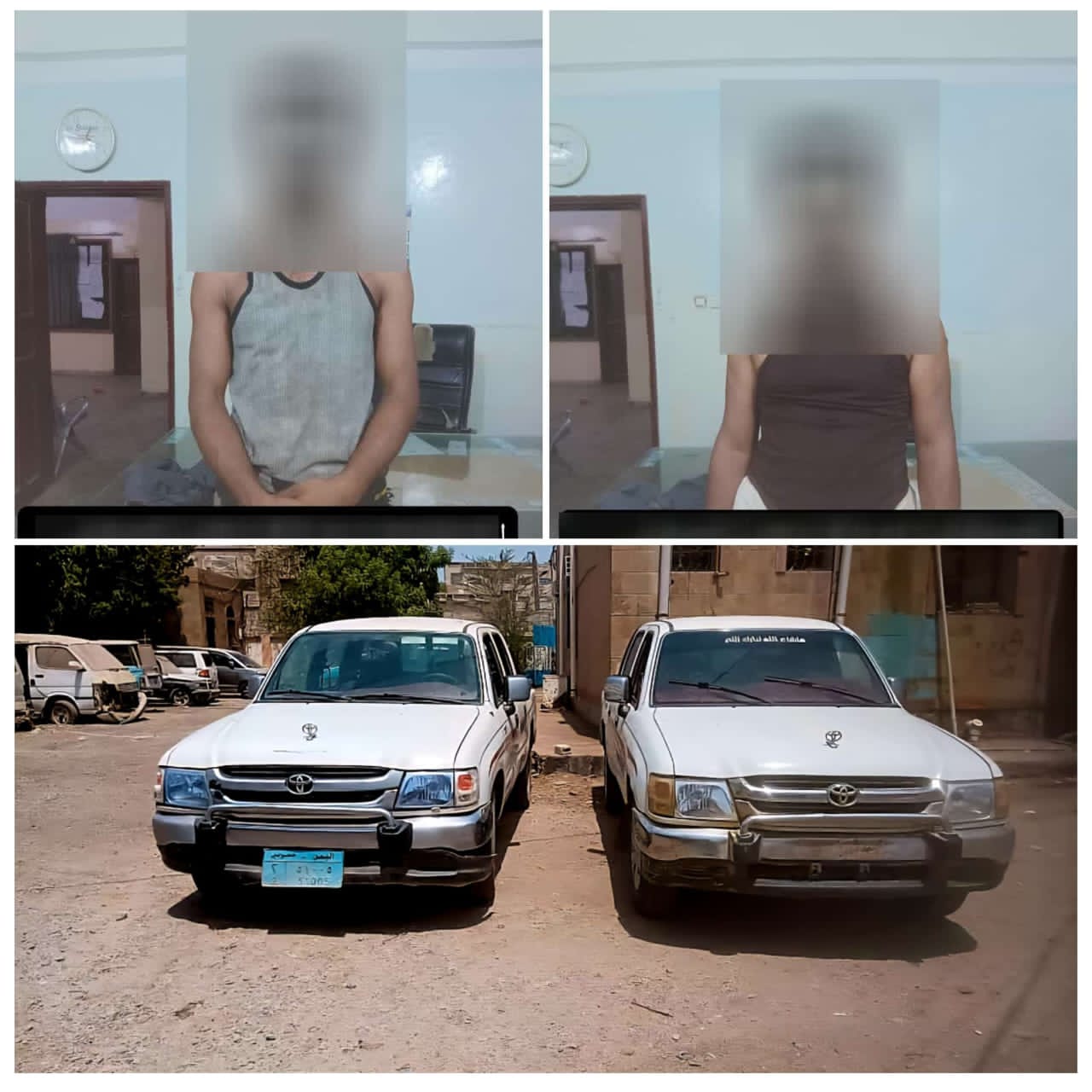 أمن العاصمة عدن يستعيد مركبتين مسروقتين من تعز ويضبط المتهمين