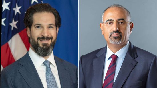 اللواء الزُبيدي والسفير الأمريكي يناقشان الوضع الإنساني في عدن ولحج