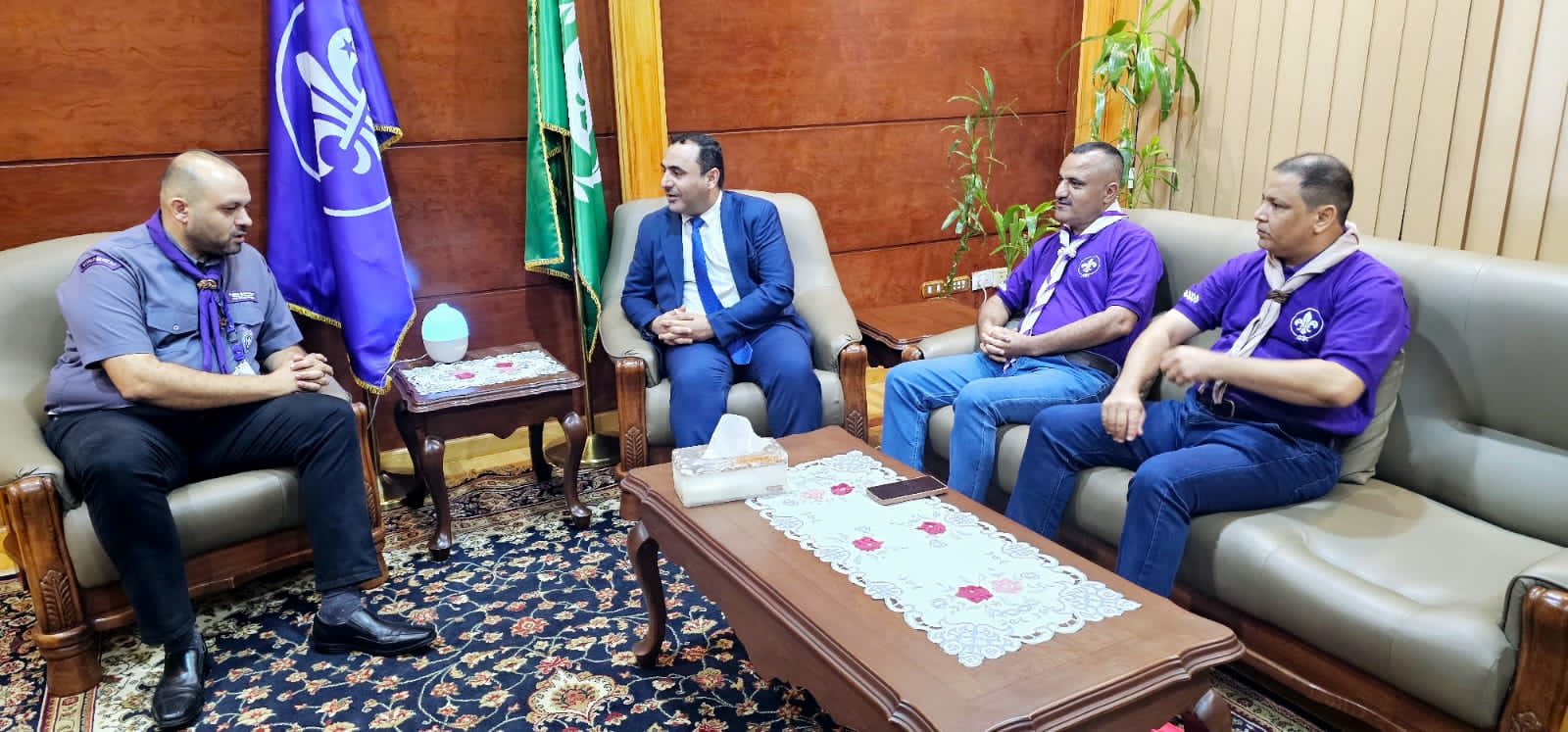 وفد اليمن يلتقي الأمين العام للمنظمة الكشفية العربية على هامش لقاء رؤساء الجمعيات الكشفية